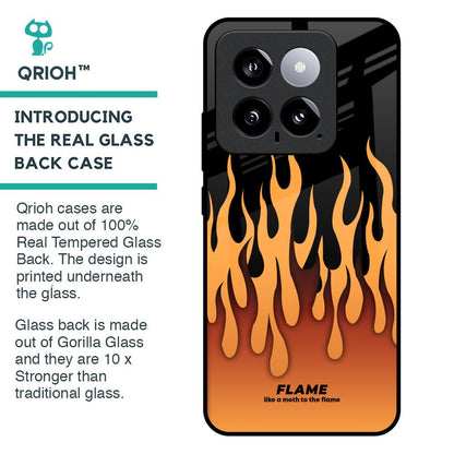 Fire Flame Glass Case for Mi 14