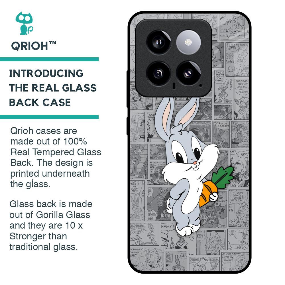 Cute Baby Bunny Glass Case for Mi 14