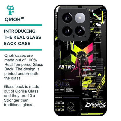 Astro Glitch Glass Case for Mi 14