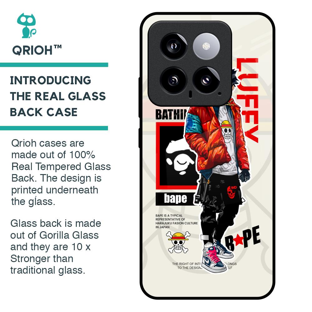 Bape Luffy Glass Case for Mi 14