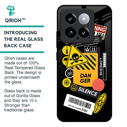 Danger Signs Glass Case for Mi 14