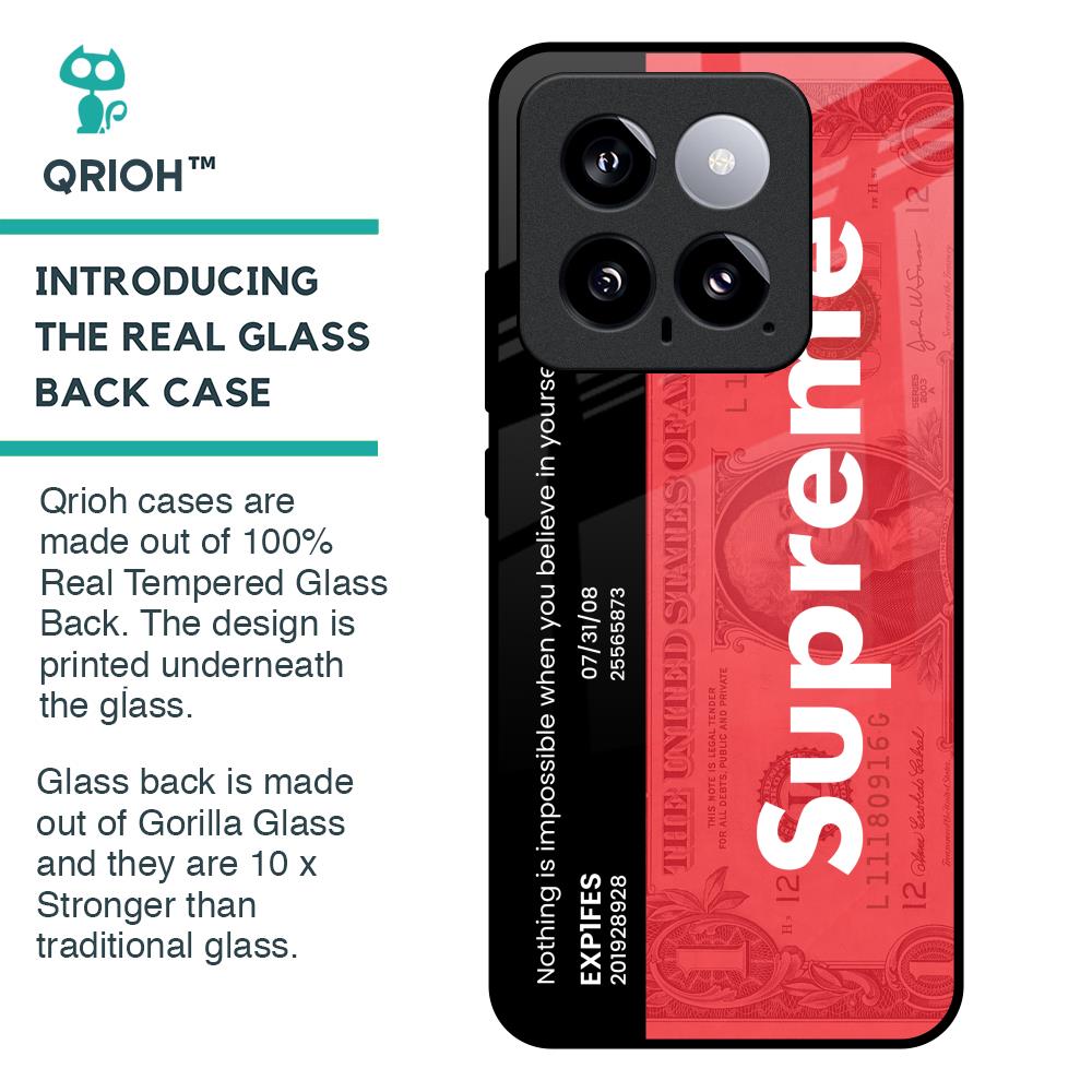 Supreme Ticket Glass Case for Mi 14