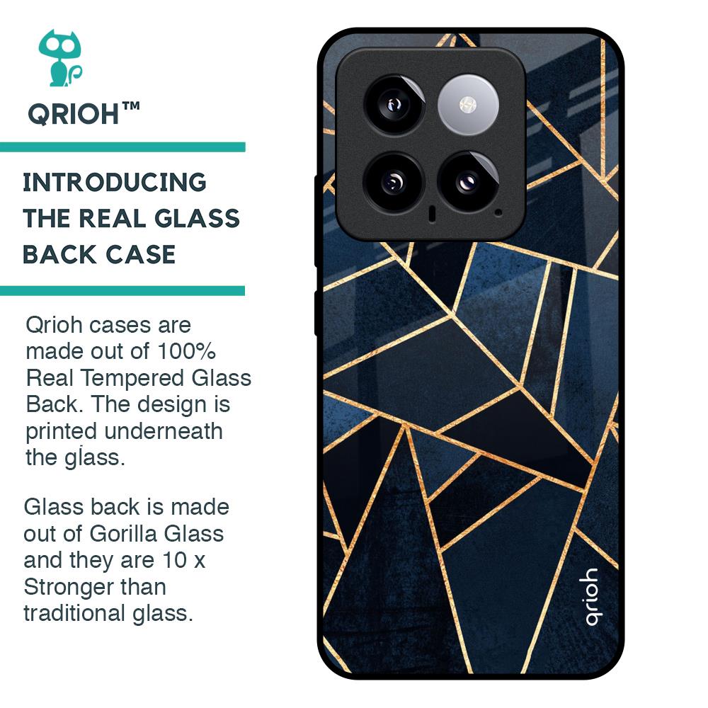 Abstract Tiles Glass Case for Mi 14