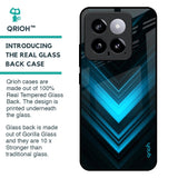 Vertical Blue Arrow Glass Case For Mi 14