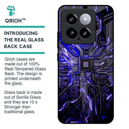 Techno Color Pattern Glass Case For Mi 14