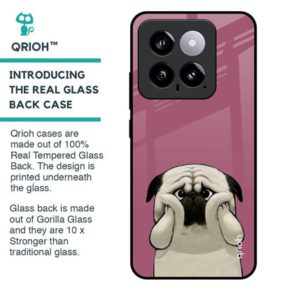 Funny Pug Face Glass Case For Mi 14