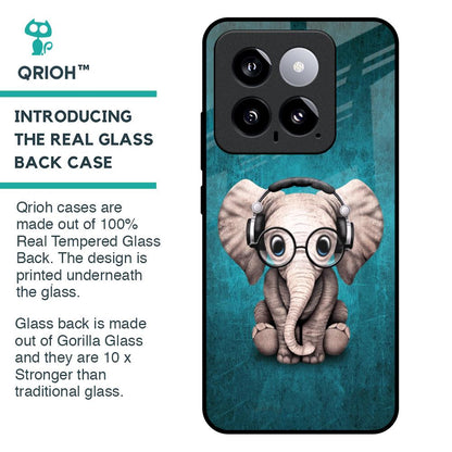 Adorable Baby Elephant Glass Case For Mi 14