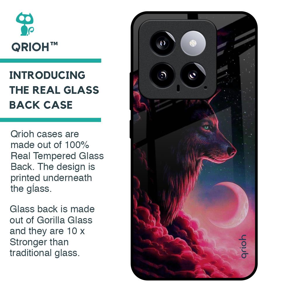 Moon Wolf Glass Case for Mi 14