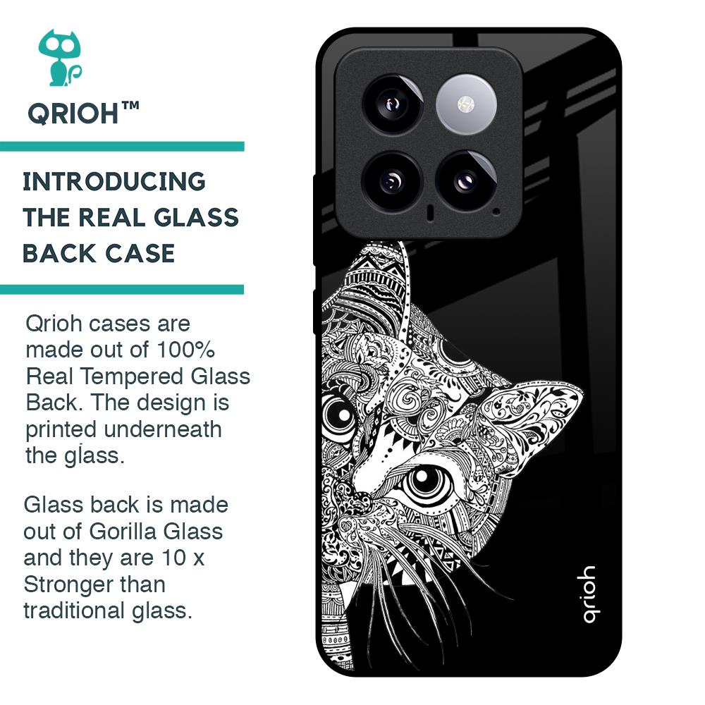 Kitten Mandala Glass Case for Mi 14