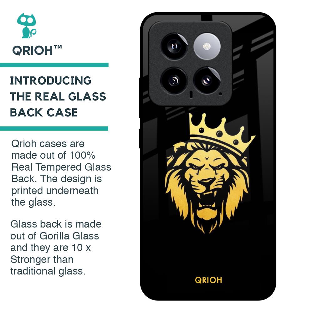 Lion The King Glass Case for Mi 14