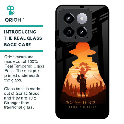 Luffy One Piece Glass Case for Mi 14