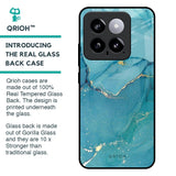 Blue Golden Glitter Glass Case for Mi 14