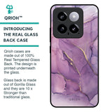 Purple Gold Marble Glass Case for Mi 14