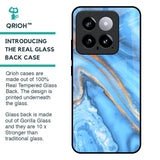 Vibrant Blue Marble Glass Case for Mi 14
