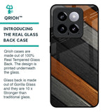 Tri Color Wood Glass Case for Mi 14