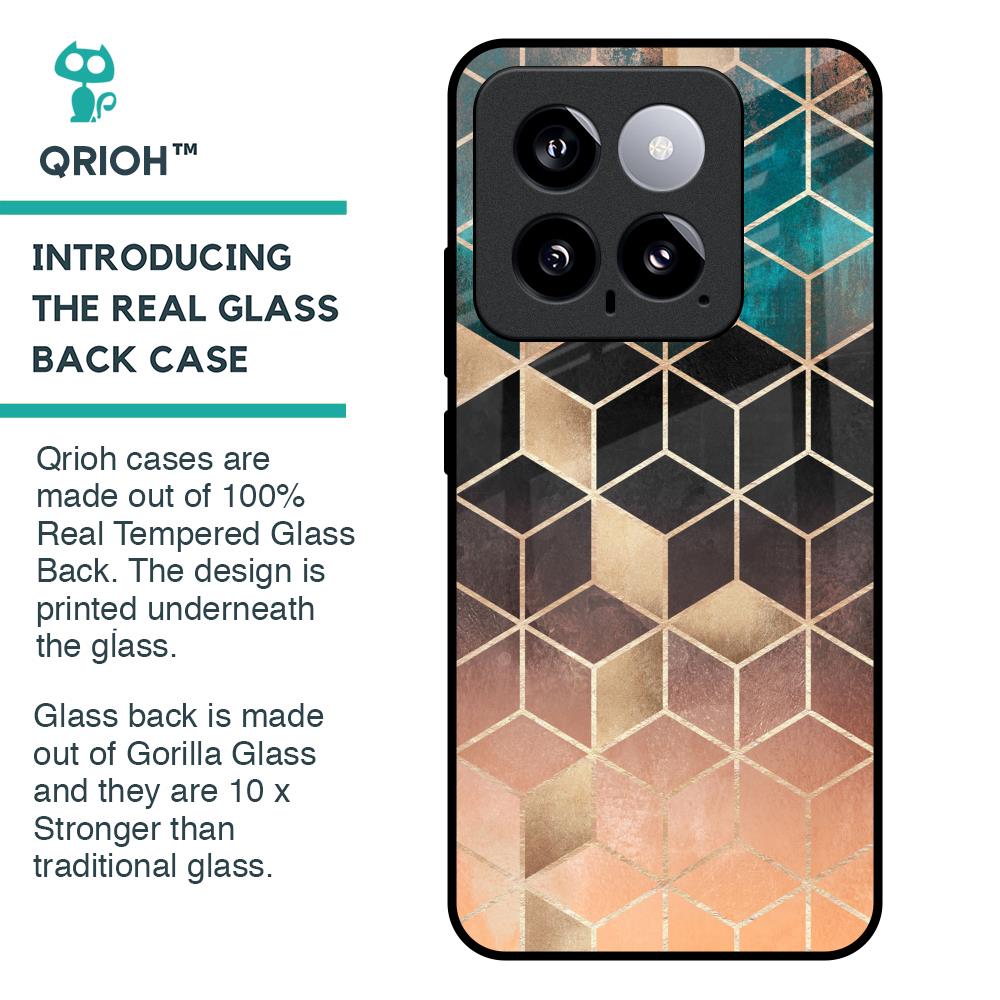 Bronze Texture Glass Case for Mi 14
