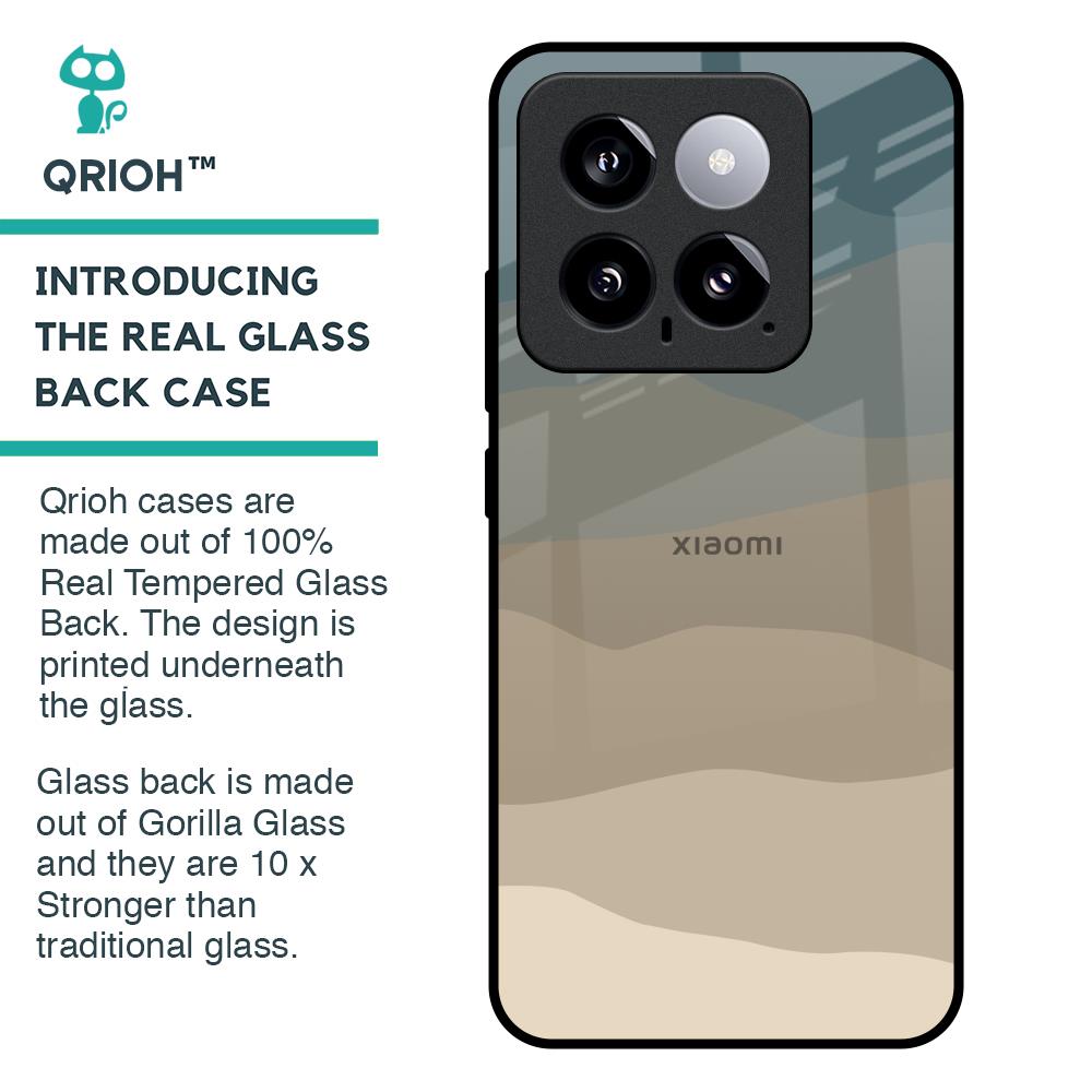 Abstract Mountain Pattern Glass Case for Mi 14