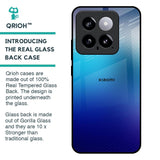 Blue Rhombus Pattern Glass Case for Mi 14
