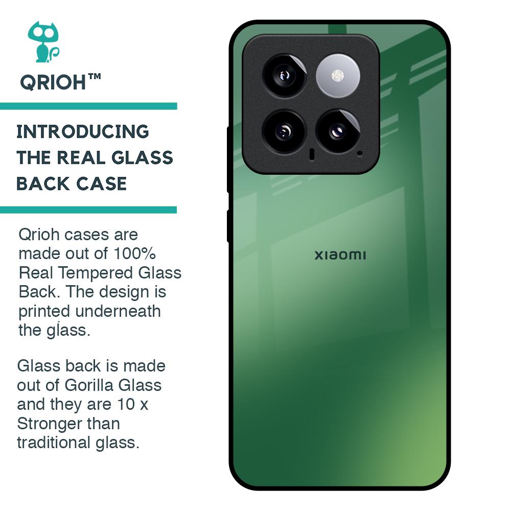 Green Grunge Texture Glass Case for Mi 14