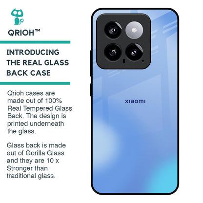 Vibrant Blue Texture Glass Case for Mi 14