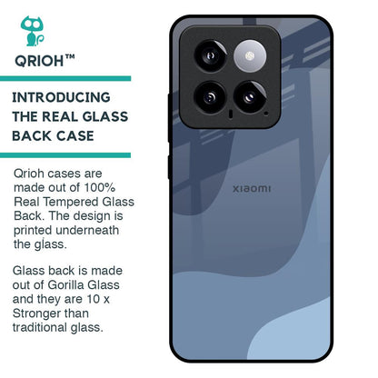 Navy Blue Ombre Glass Case for Mi 14