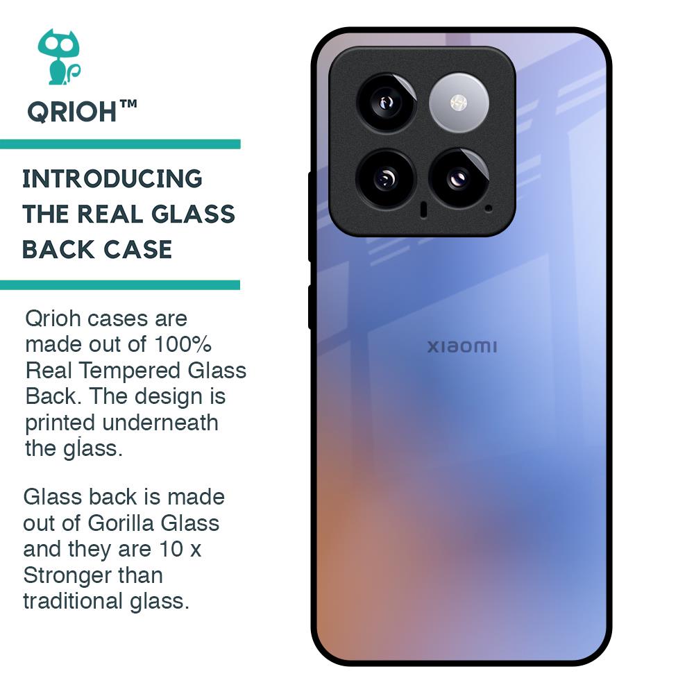 Blue Aura Glass Case for Mi 14