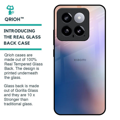 Blue Mauve Gradient Glass Case for Mi 14