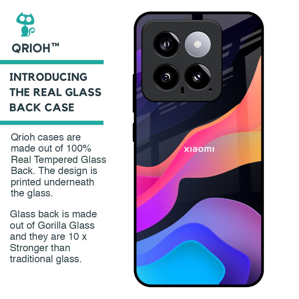 Colorful Fluid Glass Case for Mi 14