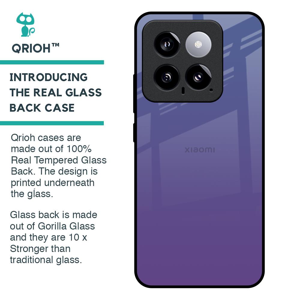 Indigo Pastel Glass Case For Mi 14