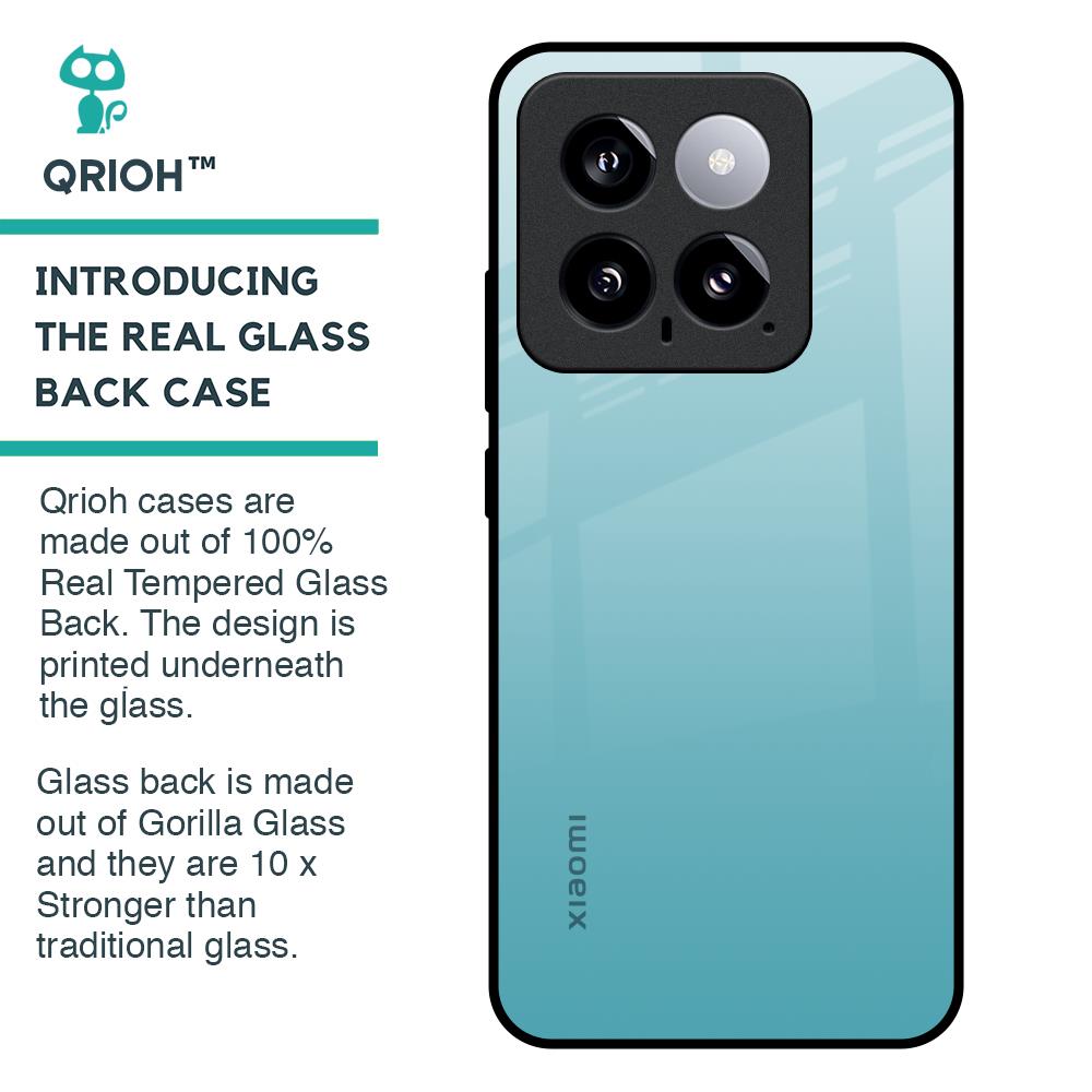Arctic Blue Glass Case For Mi 14