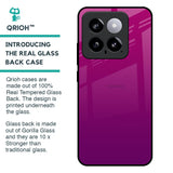 Magenta Gradient Glass Case For Mi 14