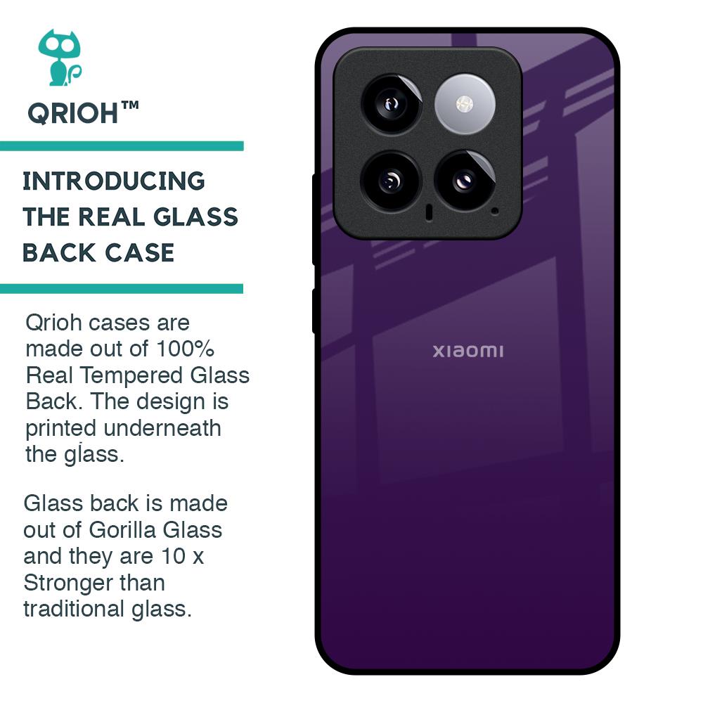 Dark Purple Glass Case for Mi 14
