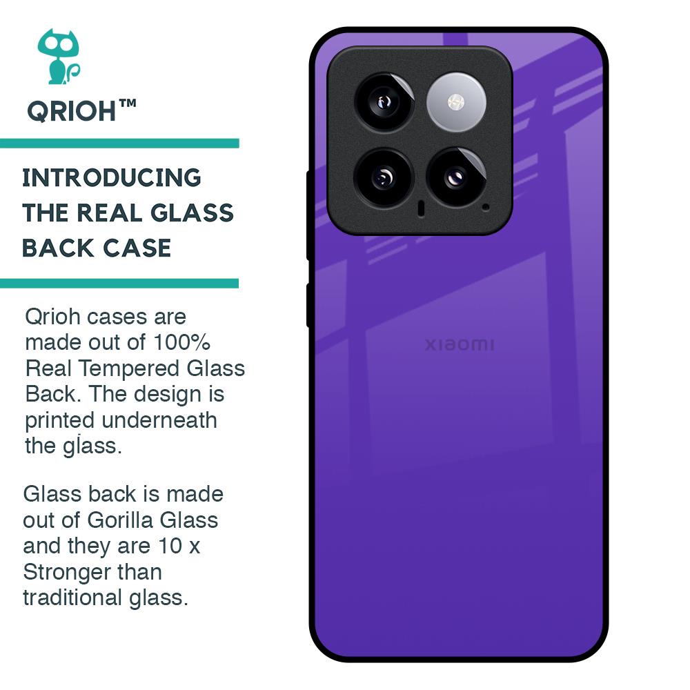 Amethyst Purple Glass Case for Mi 14