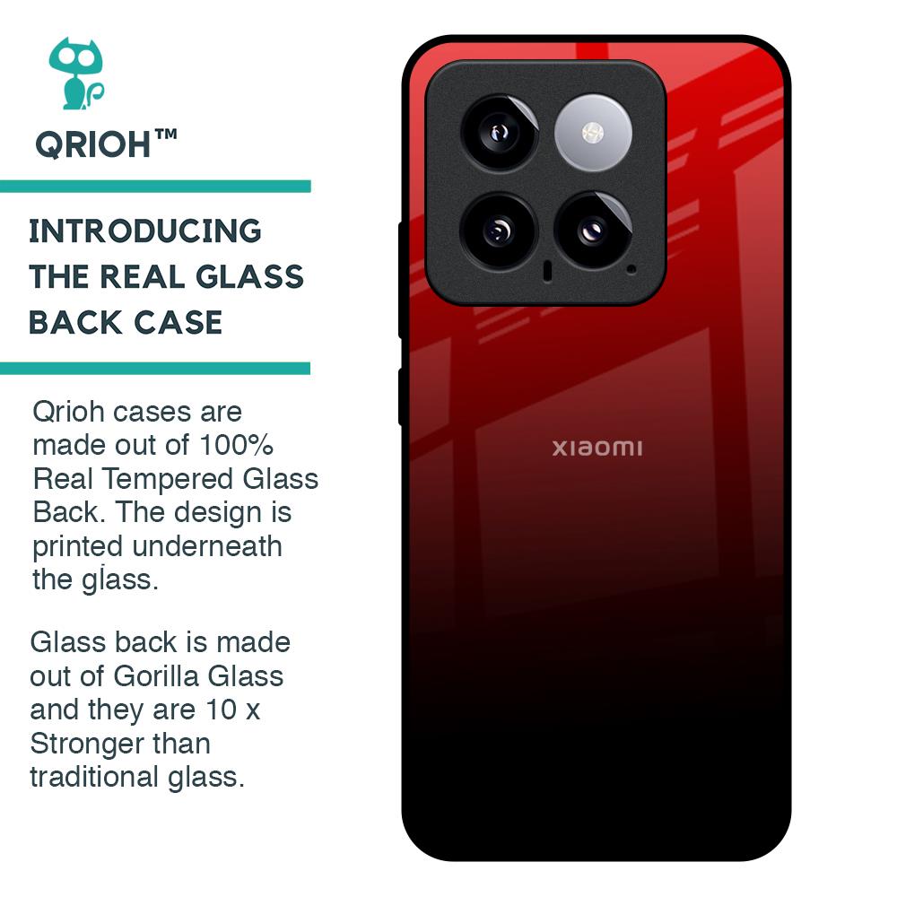 Maroon Faded Glass Case for Mi 14