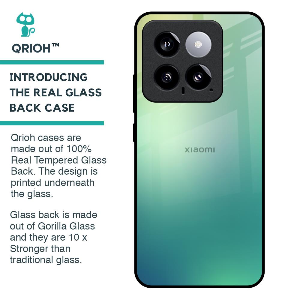 Dusty Green Glass Case for Mi 14