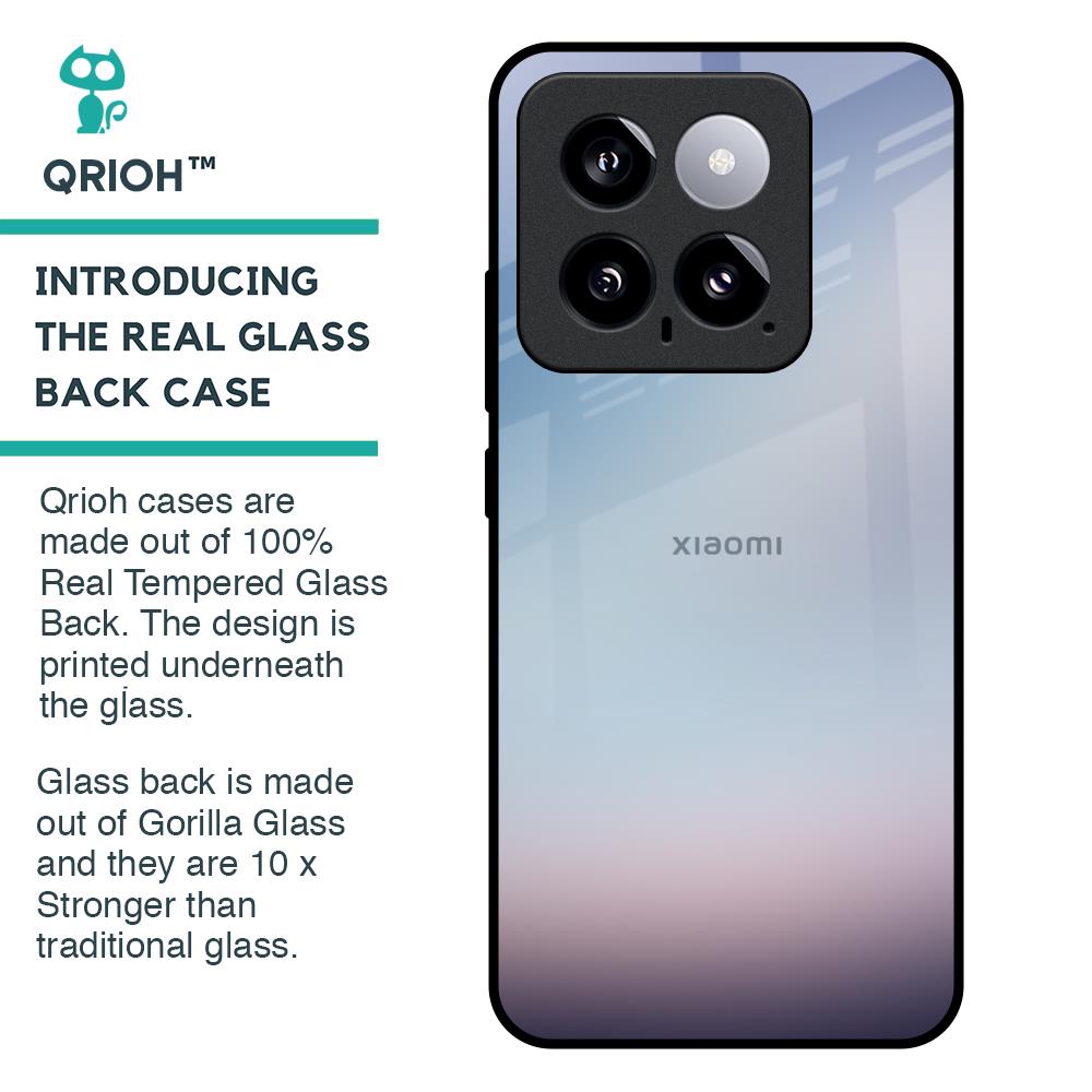 Light Sky Texture Glass Case for Mi 14