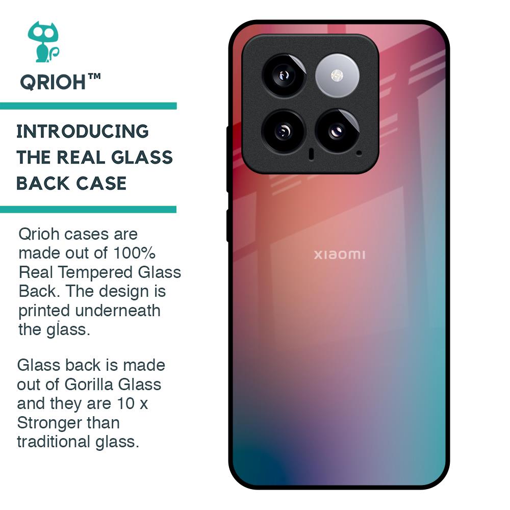 Dusty Multi Gradient Glass Case for Mi 14
