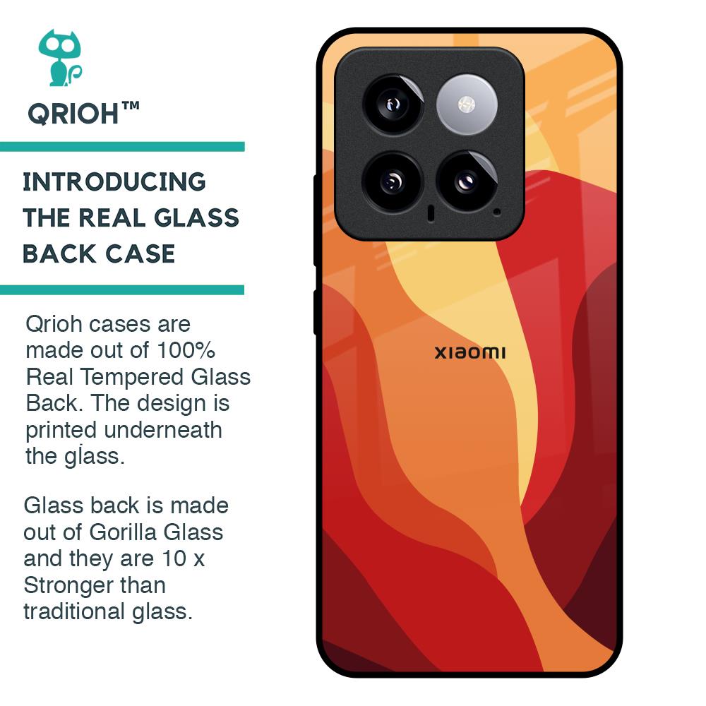Magma Color Pattern Glass Case for Mi 14