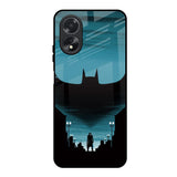 Cyan Bat Oppo A18 Glass Back Cover Online