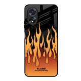 Fire Flame Oppo A18 Glass Back Cover Online