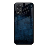 Dark Blue Grunge Oppo A18 Glass Back Cover Online