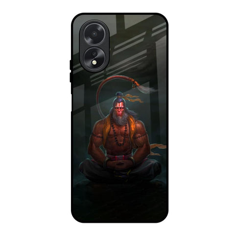 Lord Hanuman Animated Oppo A18 Glass Back Cover Online