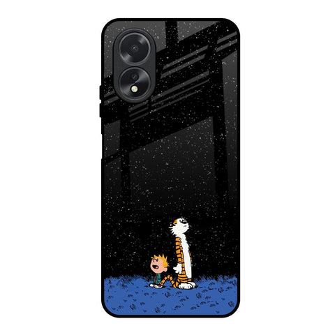 Night Sky Star Oppo A18 Glass Back Cover Online