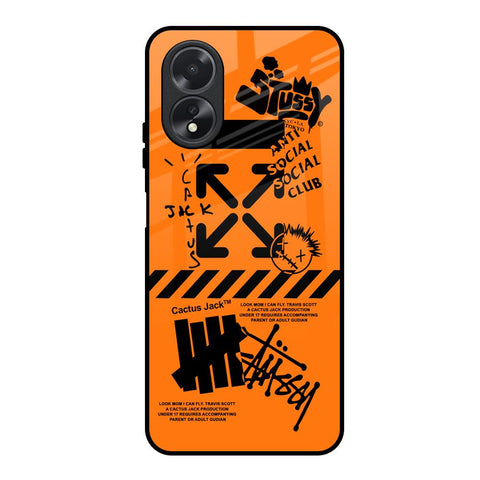 Anti Social Club Oppo A18 Glass Back Cover Online