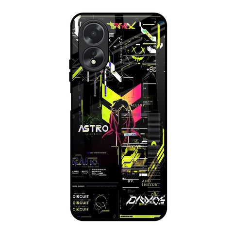 Astro Glitch Oppo A18 Glass Back Cover Online
