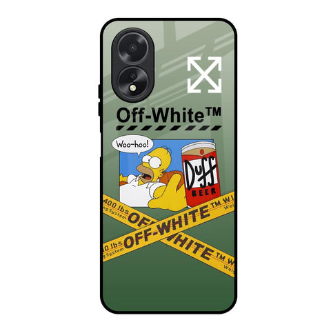 Duff Beer Oppo A18 Glass Back Cover Online