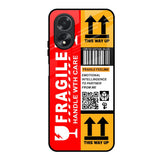 Handle With Care Oppo A18 Glass Back Cover Online