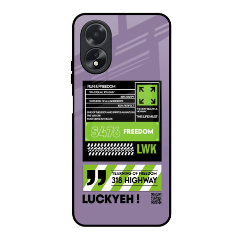 Run & Freedom Oppo A18 Glass Back Cover Online