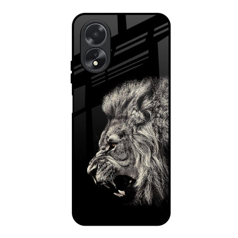 Brave Lion Oppo A18 Glass Back Cover Online