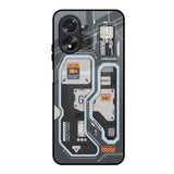 Retro Futuristic Oppo A18 Glass Back Cover Online